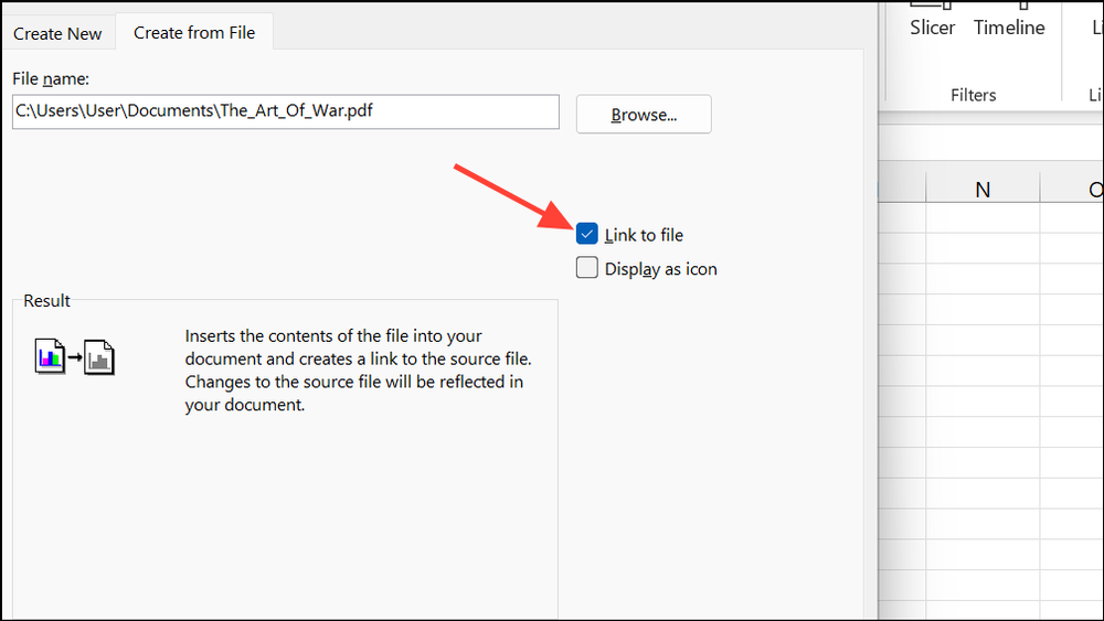 How to Insert a PDF File in an Excel Sheet