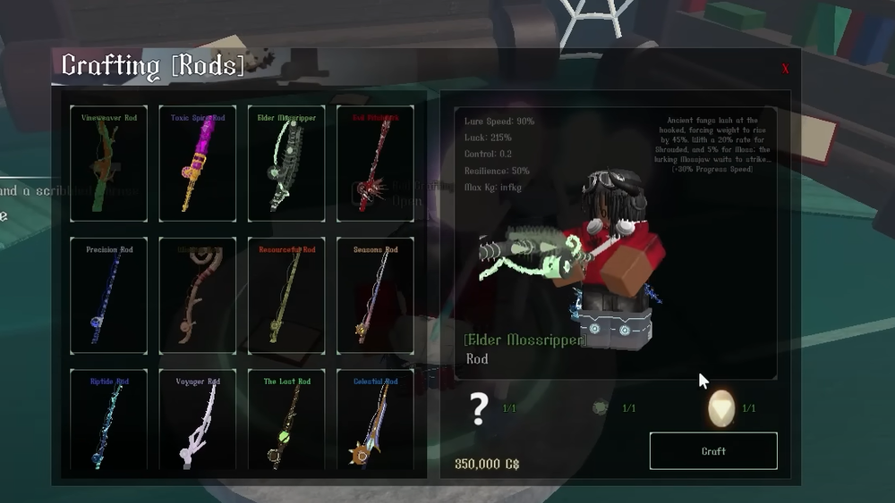 Fisch’s Elder Mossripper rod — how to craft it and use it well