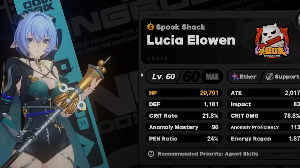 Lucia build for ZZZ — best W‑Engines, Drive Discs, and materials