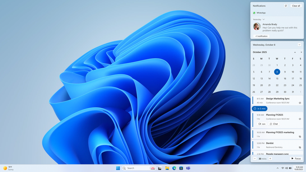 Taskbar Events Windows 11 is bringing agenda events back to the Taskbar calendar