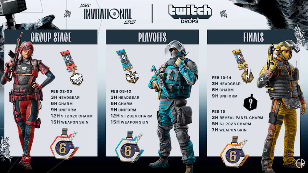 How to earn every Six Invitational 2026 Twitch Drop reward in Rainbow ...
