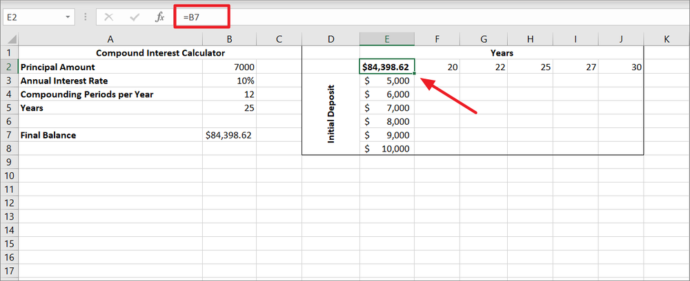 How to Calculate Compound Interest in Excel