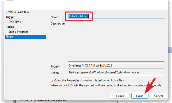 How to Schedule Auto Shutdown in Windows 11