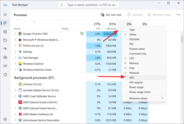 14 Ways to Fix GPU Not Showing Up in Task Manager on Windows 11