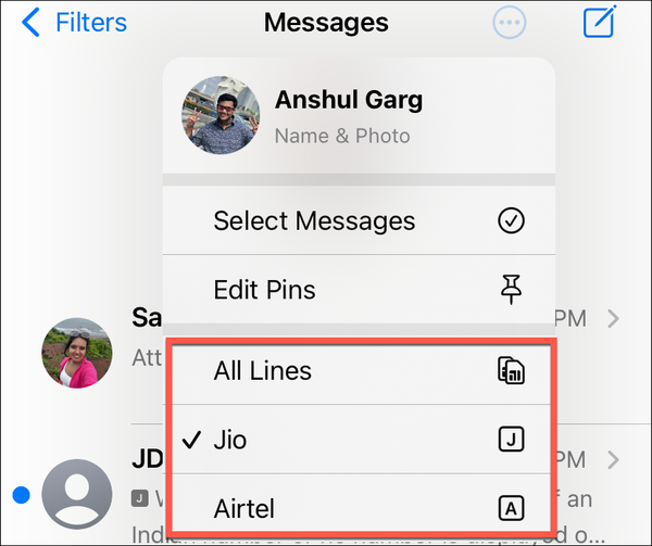 How to View or Sort Messages by SIM on iPhone