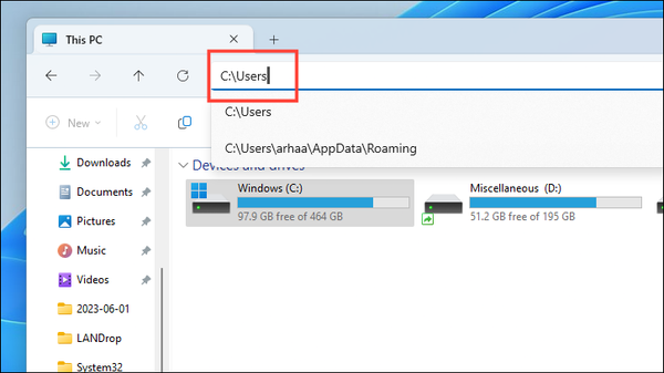 How to Find AppData Folder in Windows 11