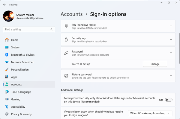 How to Set a Password on Windows 11