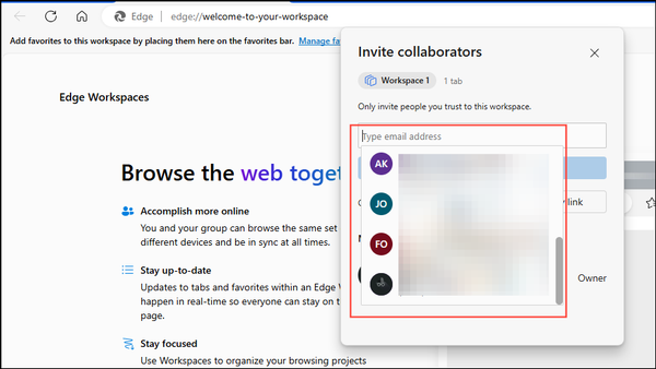 How to setup and use Microsoft Edge Workspaces