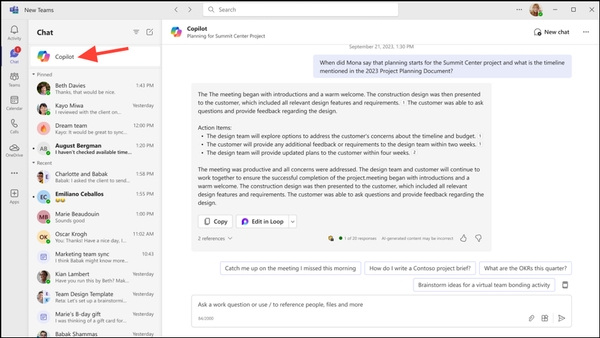 How to use Copilot in Microsoft Teams