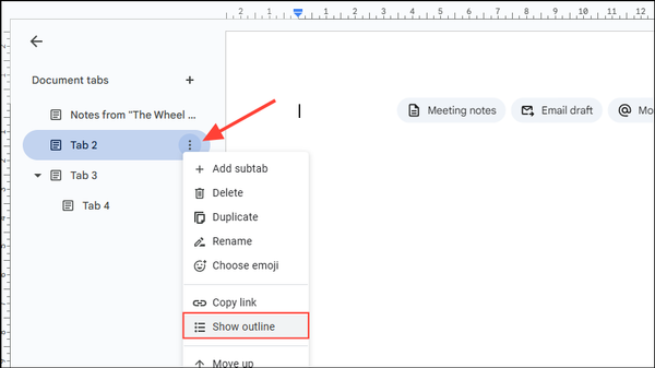 How to use Tabs in Google Docs for better organization