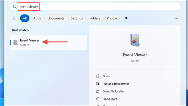 How to check crash logs in Windows 11