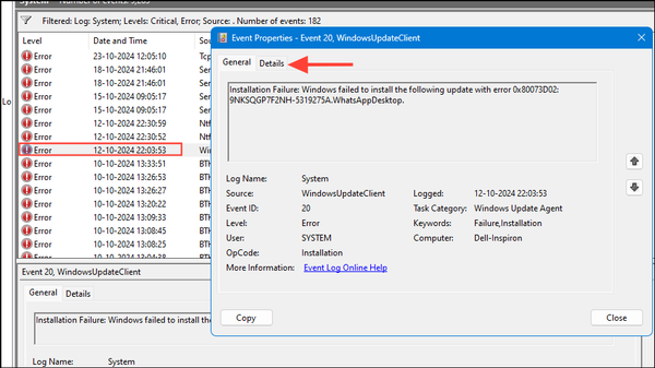 How to check crash logs in Windows 11