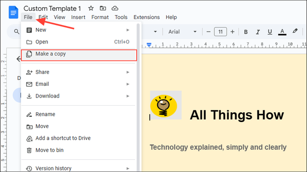How to create and use custom templates in Google Docs