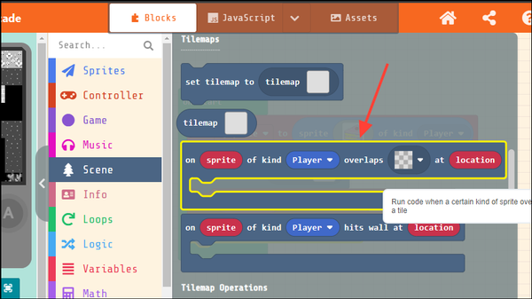 How to make a game on Microsoft MakeCode Arcade