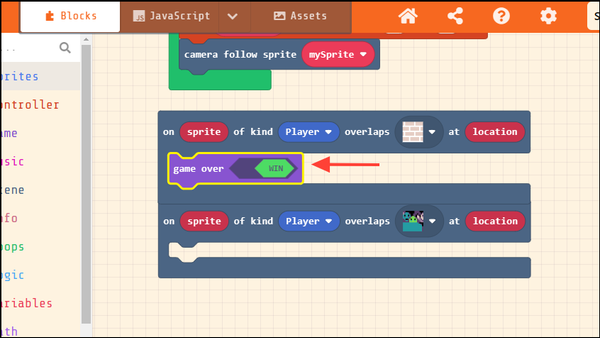 How to make a game on Microsoft MakeCode Arcade