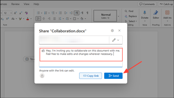 How to collaborate on a Word document