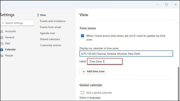 How to change the Time Zone in Microsoft Outlook