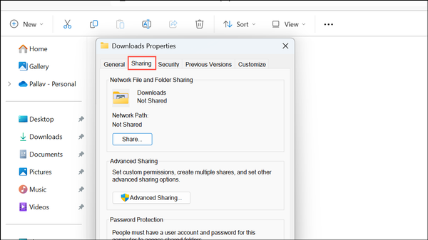 How to Customize VPN and Advanced Sharing Settings in Windows 11