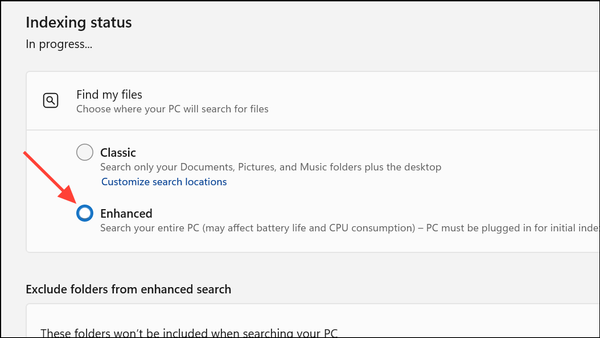 Fix File Explorer Search Not Working on Windows 11