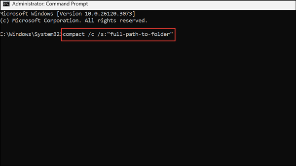 Compact Command Save Drive Space by Compressing Files, Folders, and Drives on Windows 11
