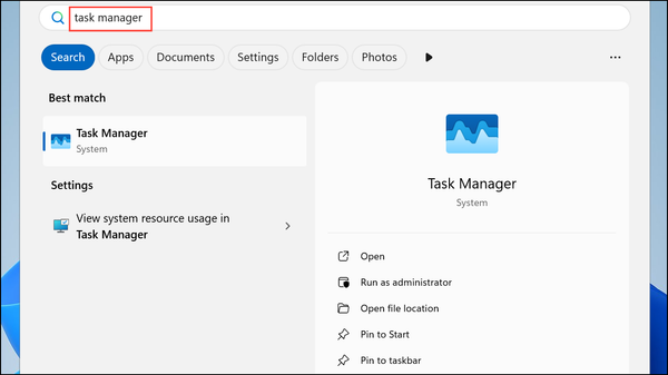 Reset Task Manager to Default Settings in Windows 11