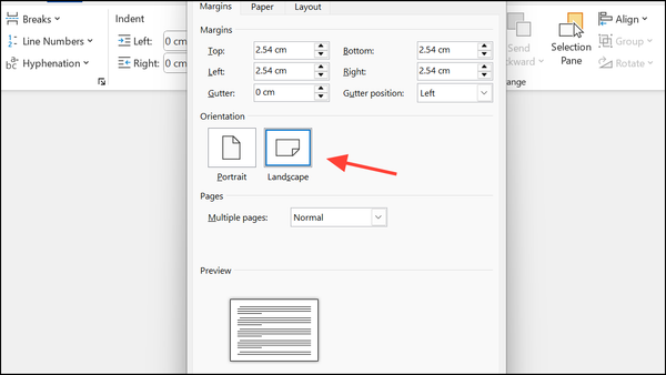 How to Create One Page Landscape in Microsoft Word