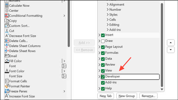 How to Enable, Use, or Remove the Developer Tab in Microsoft Excel