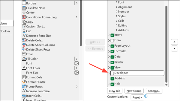 How to Enable, Use, or Remove the Developer Tab in Microsoft Excel