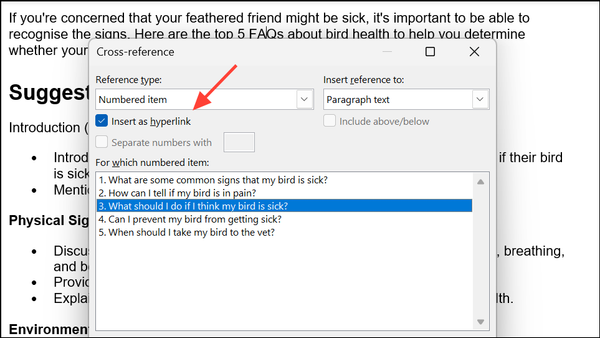 How to Use the Cross-Reference Feature in Microsoft Word