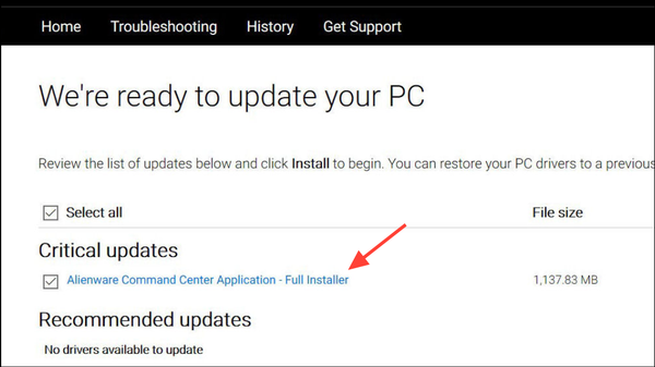 Download and Install Alienware Command Center on Windows 11