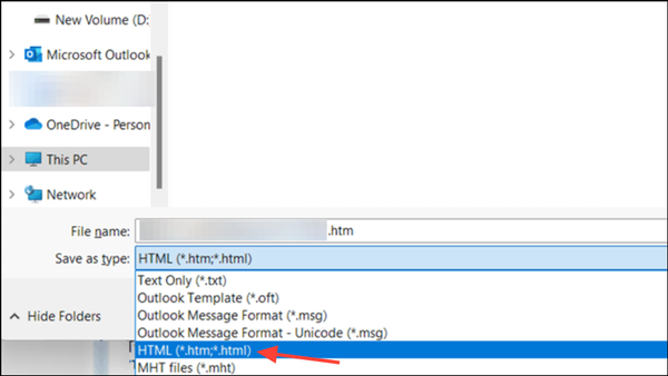 How to Save Outlook Emails as Files to PC