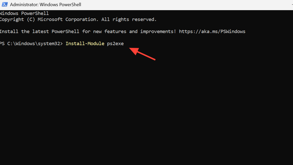 Convert PowerShell Scripts to EXE on Windows with PS2EXE
