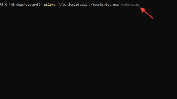 Convert PowerShell Scripts to EXE on Windows with PS2EXE