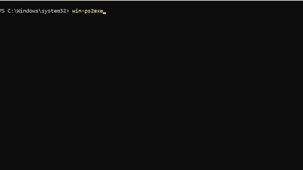 Convert PowerShell Scripts to EXE on Windows with PS2EXE