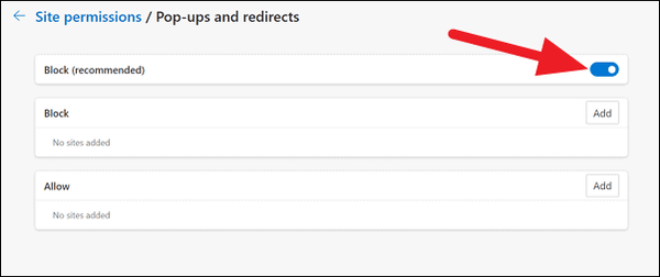 How to Enable or Disable Pop-up Blocker in Microsoft Edge