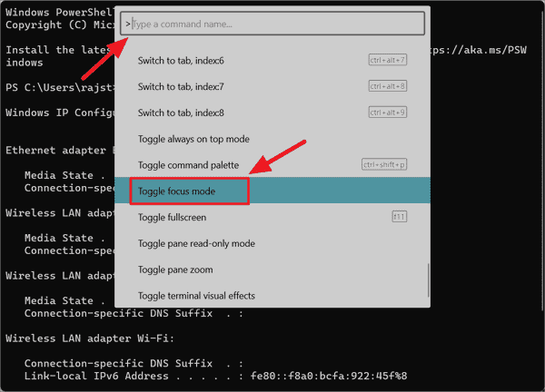 How to Enable or Disable (Exit) Focus Mode in Windows Terminal