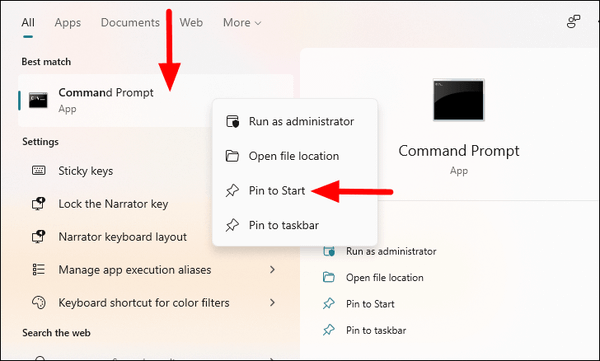 Common Promopt How to Open Command Prompt (CMD) in Windows 11