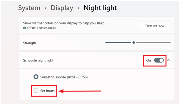How to Enable and Use Night Light in Windows 11