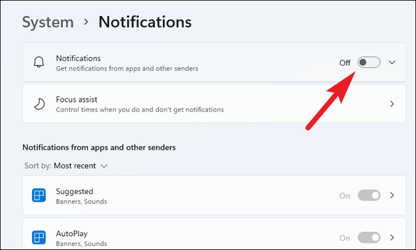 How to Turn Off Notifications in Windows 11