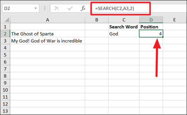 How to Use Excel Search Function