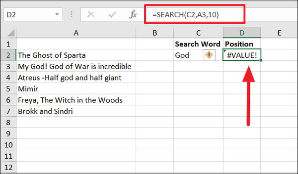 How to Use Excel Search Function
