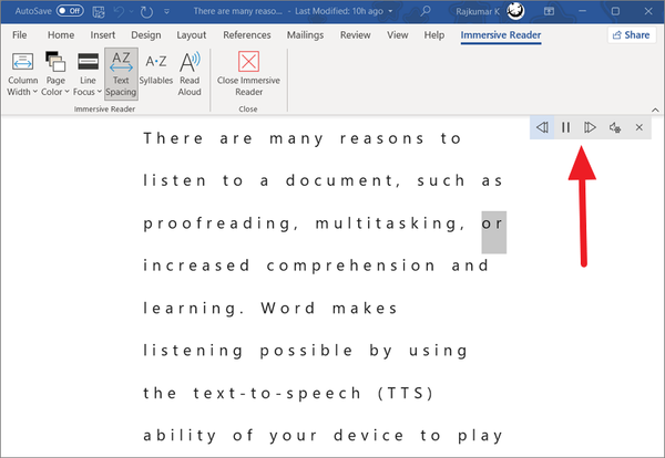 Word Read Back Function How to Use Microsoft Word Read Aloud Feature