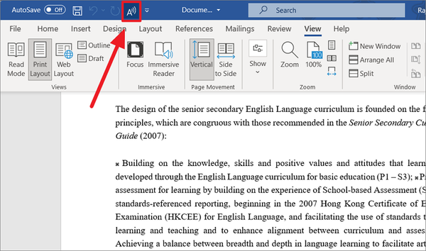 Word Read Back Function How to Use Microsoft Word Read Aloud Feature