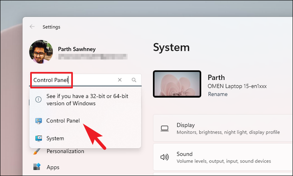 How to Open Control Panel in Windows 11