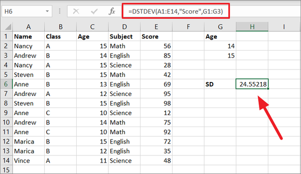 How to Calculate Standard Deviation in Excel