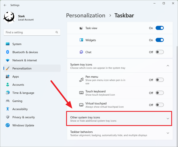 How to Hide System Tray Overflow Menu from Taskbar on Windows 11