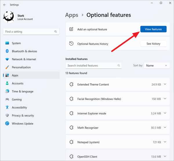 W Features Included How to Install Optional Features in Windows 11