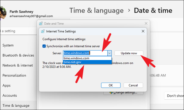 How to Fix Time Synchronization Failed Error in Windows 11