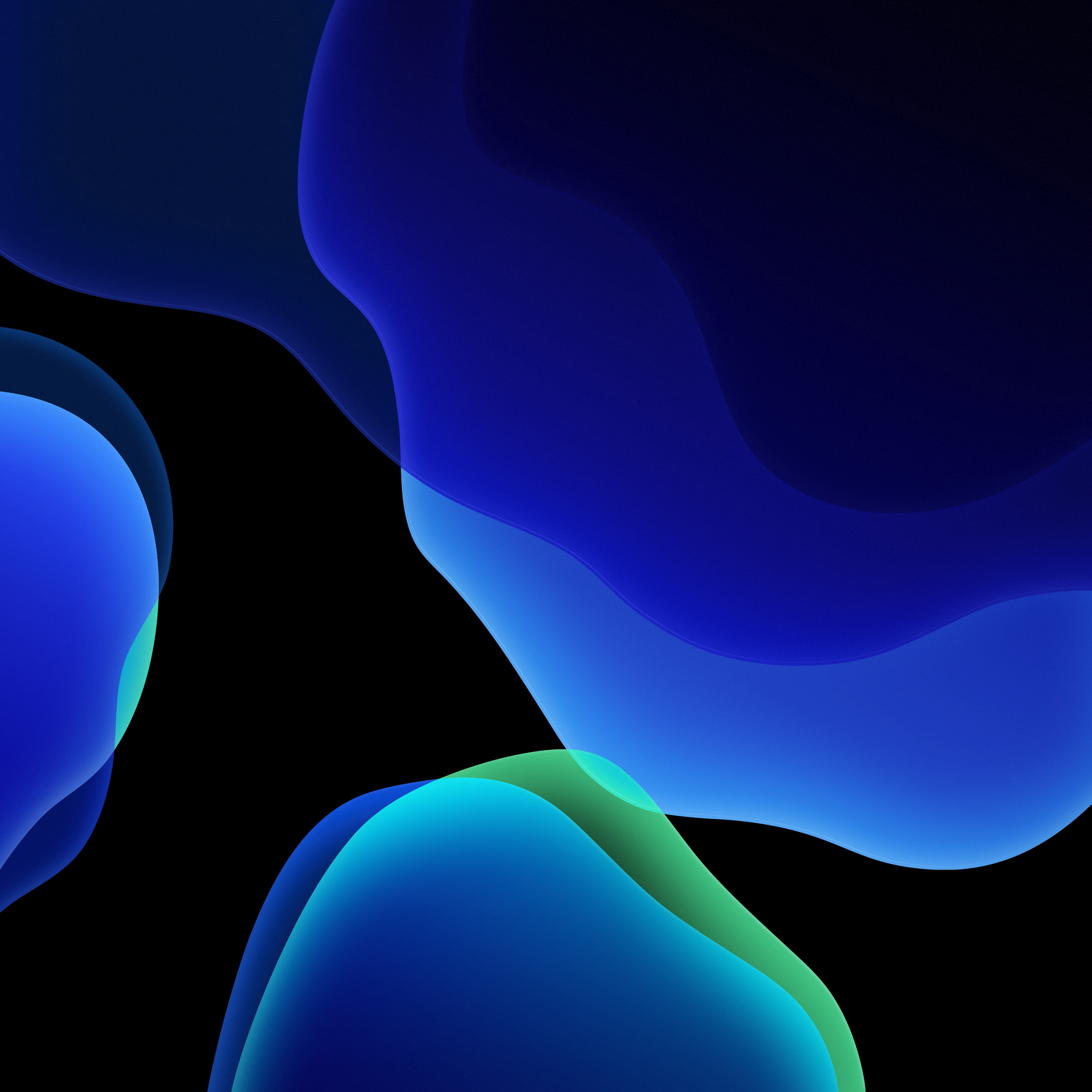 iOS 13 Blue Dark Mode Wallpaper