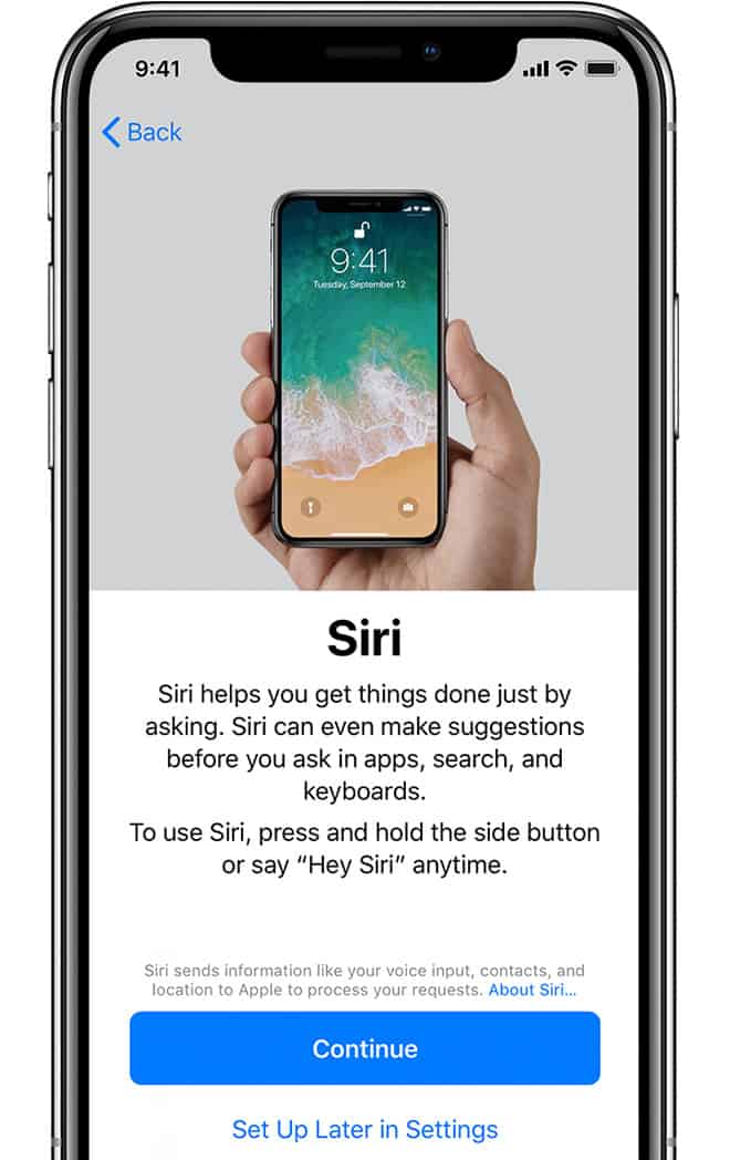 iPhone setup siri